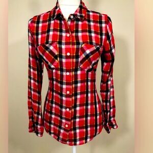 So Cowboy Plaid Front Button Women’s Top.